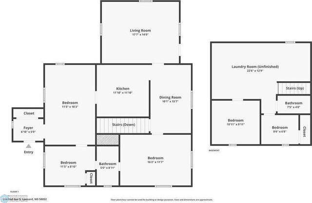 604 2nd Ave S, Kindred, ND 58052 - view of property floor plan