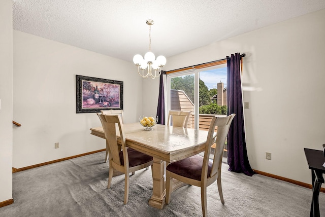 930 106th Ln NW Unit 9Nw, Coon Rapids, MN 55433 - dining room with a chandelier, light colored carpet, and a textured ceiling