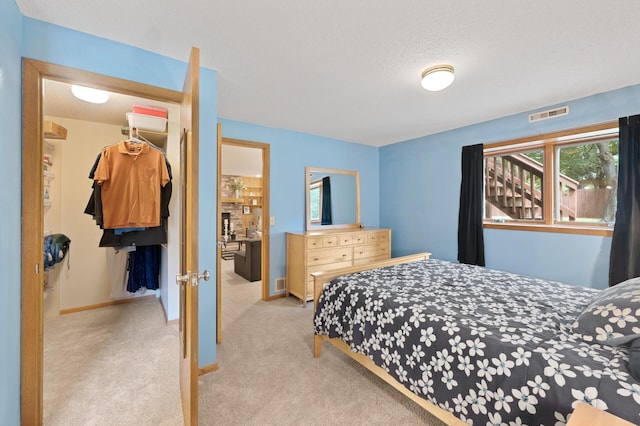 6722 116th Cir, Champlin, MN 55316 - carpeted bedroom featuring a spacious closet and a textured ceiling