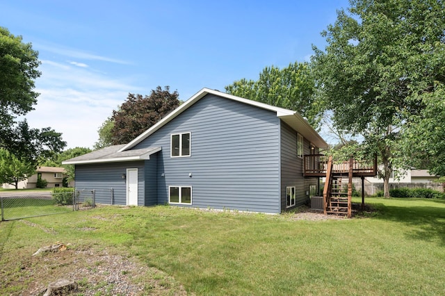 6722 116th Cir, Champlin, MN 55316 - view of side of property with stairway and a deck