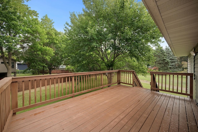 6722 116th Cir, Champlin, MN 55316 - wooden deck featuring a yard