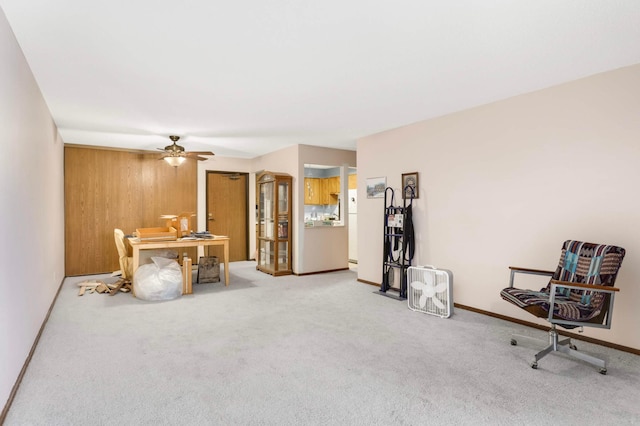 1887 Silver Bell Rd Unit 115, Eagan, MN 55122 - living area with carpet and ceiling fan