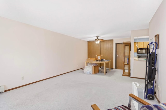 1887 Silver Bell Rd Unit 115, Eagan, MN 55122 - living room with a ceiling fan and light carpet