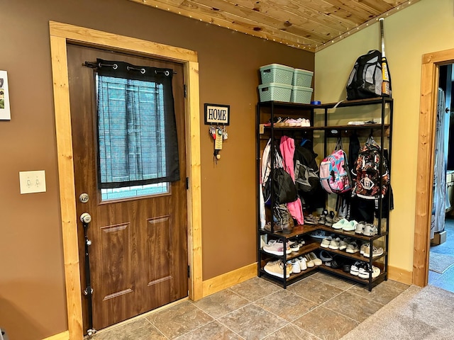 316 2nd St NE, Menahga, MN 56464 - entryway with wood ceiling and baseboards