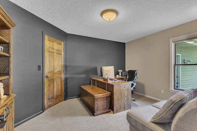 2668 Waterford Ct, Saint Cloud, MN 56301 - carpeted home office featuring a textured ceiling and baseboards