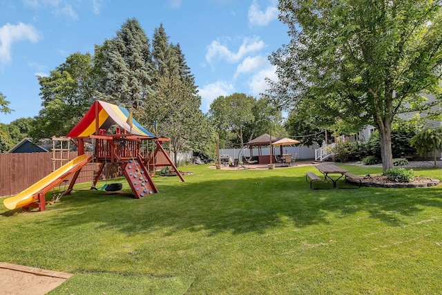 2668 Waterford Ct, Saint Cloud, MN 56301 - view of playground with a gazebo and a fenced backyard