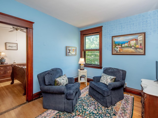 63 Avon St S Unit 36, Saint Paul, MN 55105 - living area featuring light wood-style floors and ceiling fan