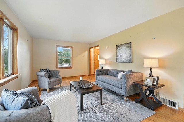 6398 Osman Ave N, Oak Park Heights, MN 55082 - living room featuring light wood finished floors and baseboards
