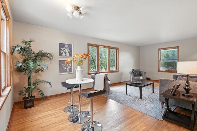 6398 Osman Ave N, Oak Park Heights, MN 55082 - living area featuring healthy amount of natural light and wood finished floors