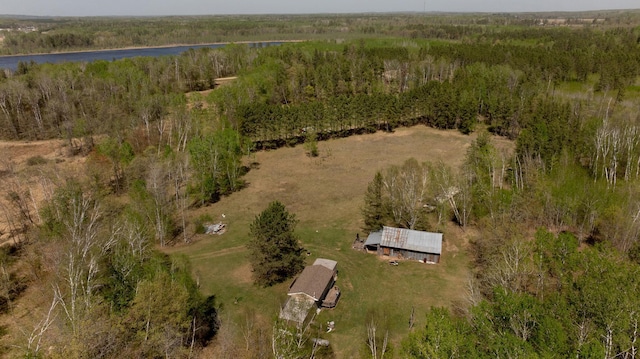 1042 48th Ave SW, Backus, MN 56435 - aerial overview of property's location with a nearby body of water