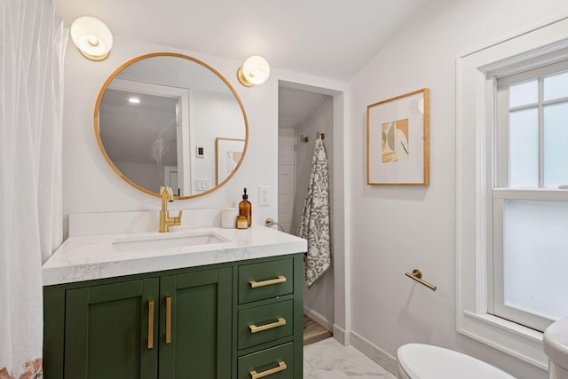4708 Pleasant Ave, Minneapolis, MN 55419 - bathroom featuring vanity and marble look tile flooring