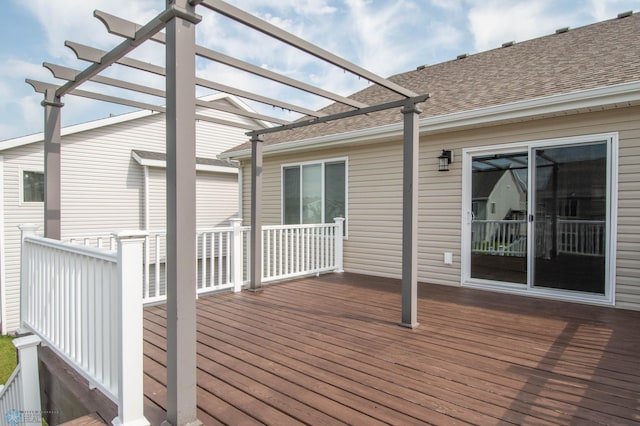 1381 Westport Beach Way W, Fargo, ND 58078 - wooden terrace featuring a pergola