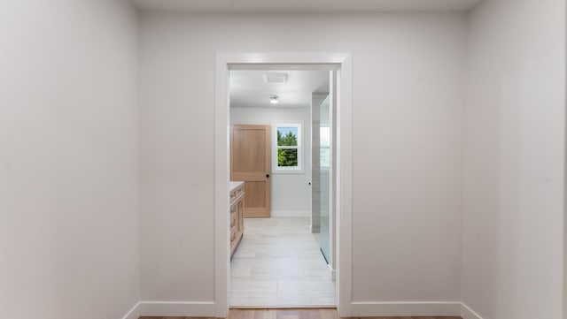322 Old Glory Dr NE, Alexandria, MN 56308 - hall featuring baseboards and light wood-type flooring