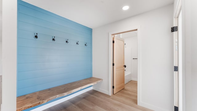324 Old Glory Dr NE, Alexandria, MN 56308 - mudroom featuring light wood finished floors and recessed lighting