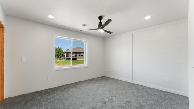324 Old Glory Dr NE, Alexandria, MN 56308 - carpeted spare room with ceiling fan, recessed lighting, and a smoke detector