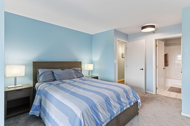 3131 Excelsior Blvd Unit 508, Minneapolis, MN 55416 - tiled bedroom featuring carpet flooring and ensuite bathroom