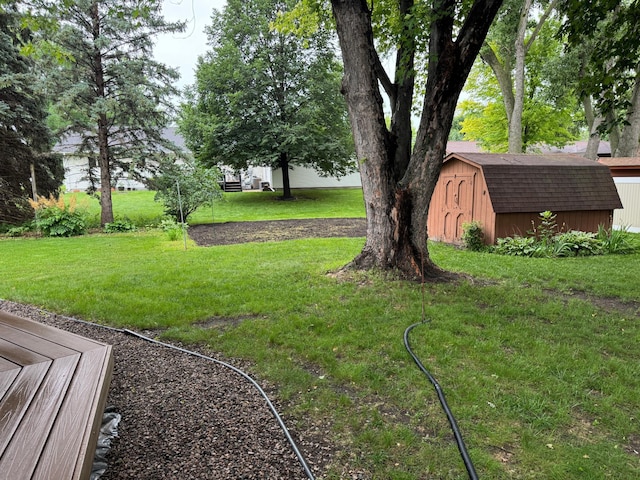605 Arbor Ct, Marshall, MN 56258 - view of green lawn featuring a shed