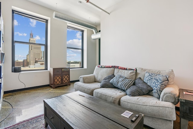 350 Saint Peter St Unit 1110, Saint Paul, MN 55102 - living room with baseboards