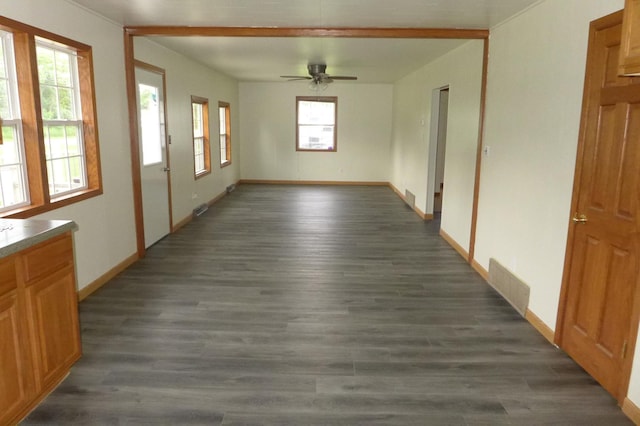 N6217 Kirk Rd, Durand, WI 54736 - unfurnished room featuring dark wood-type flooring and ceiling fan