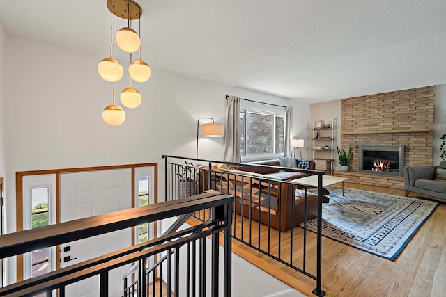 941 Cannon Ave, Shoreview, MN 55126 - living area featuring wood finished floors and a fireplace