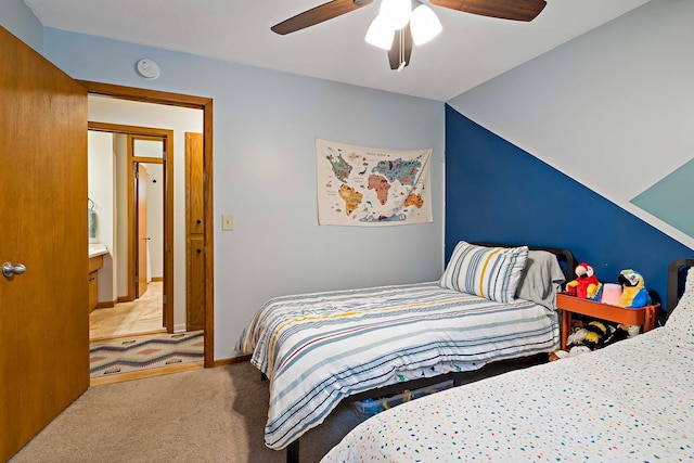941 Cannon Ave, Shoreview, MN 55126 - carpeted bedroom with a ceiling fan