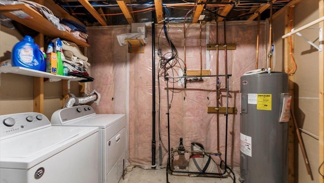 234 17th Ave SE, Saint Joseph, MN 56374 - washroom with water heater and washer and clothes dryer