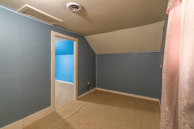 421 Moore St, Blue Earth, MN 56013 - additional living space with vaulted ceiling and carpet flooring