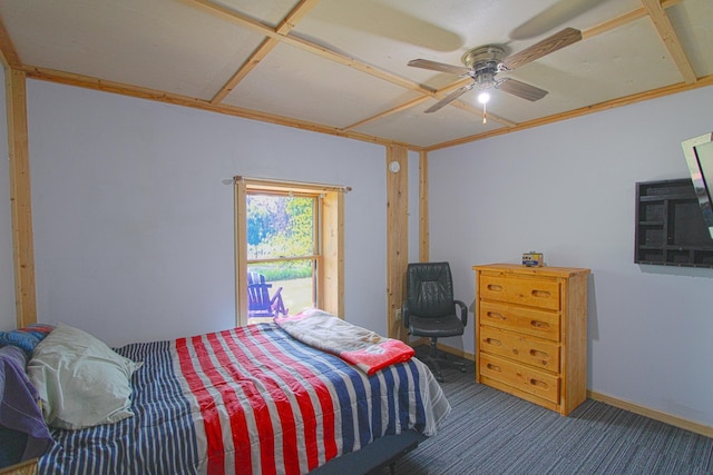 2338 Olson Rd, Blackhoof Twp, MN 55718 - carpeted bedroom with baseboards and ceiling fan