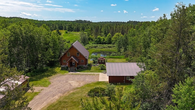 2338 Olson Rd, Blackhoof Twp, MN 55718 - view from above of property with a heavily wooded area