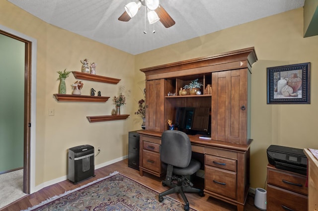 6469 Deerwood Ln N, Maple Grove, MN 55369 - office space featuring ceiling fan and wood finished floors