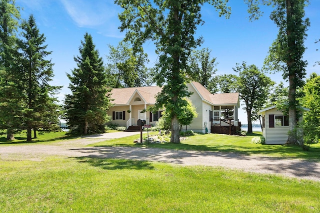2282 71st St, Georgetown Twp, WI 54853 - view of property hidden behind natural elements with a front lawn