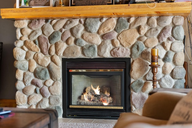 2282 71st St, Georgetown Twp, WI 54853 - detailed view of a stone fireplace
