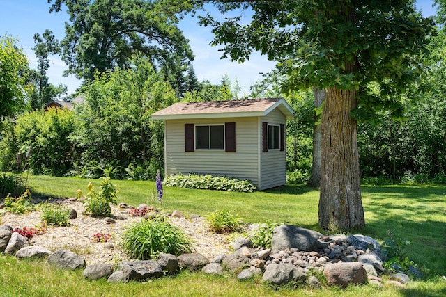2282 71st St, Georgetown Twp, WI 54853 - view of green lawn featuring an outdoor structure