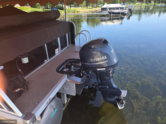 2282 71st St, Georgetown Twp, WI 54853 - dock area featuring a water view