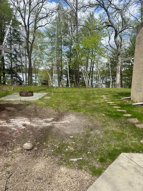 6053 Linwood Dr NE, Linwood Twp, MN 55092 - view of yard featuring an outdoor fire pit