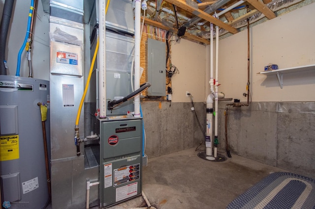 3661 Taylor St S, Fargo, ND 58104 - utilities featuring water heater, electric panel, and heating unit