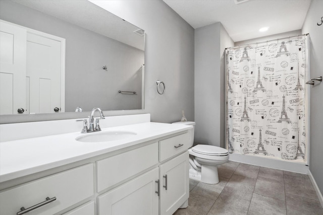 15005 Quintana St NW, Ramsey, MN 55303 - bathroom featuring vanity, a shower with curtain, and tile patterned floors