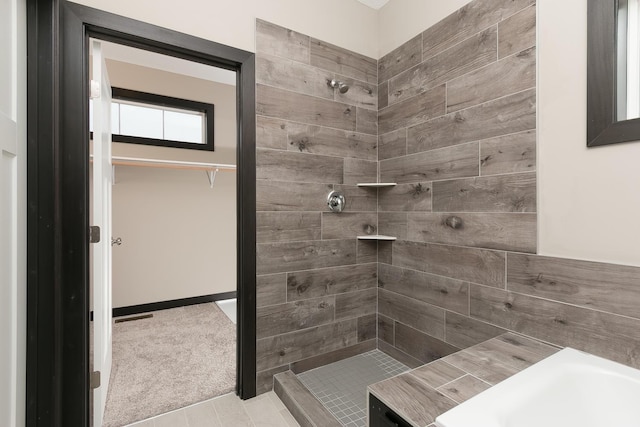 51440 Long Point Pl, Shamrock Twp, MN 55760 - bathroom featuring a tile shower