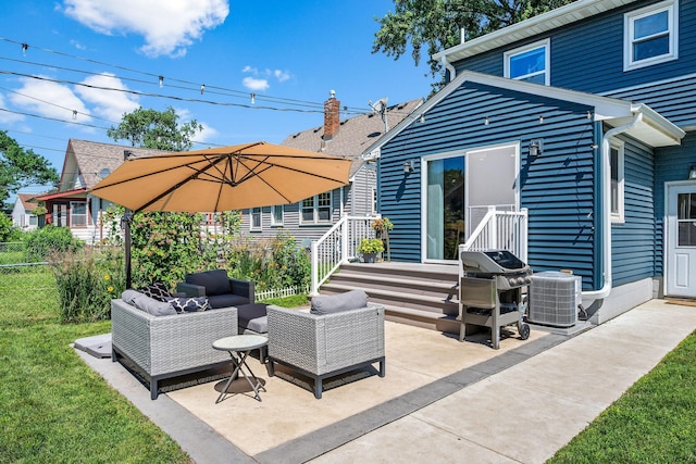 1890 Sheridan Ave, Saint Paul, MN 55116 - view of patio / terrace with an outdoor living space and area for grilling
