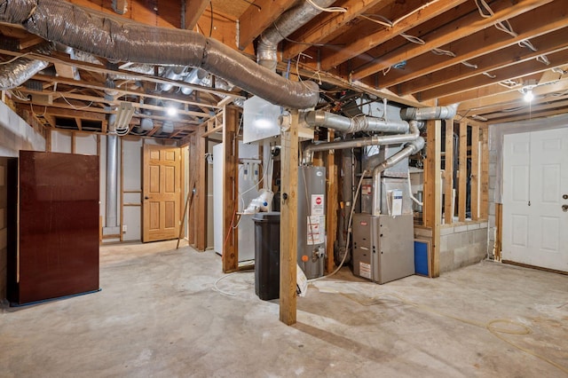 10989 Eagle Lake Blvd, Maple Grove, MN 55369 - unfinished basement with water heater and heating unit
