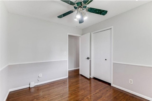 6325 Brookview Ave, Edina, MN 55424 - unfurnished bedroom with wood finished floors, a closet, and ceiling fan