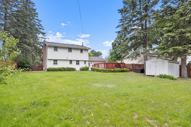 6325 Brookview Ave, Edina, MN 55424 - back of house with a shed and a wooden deck