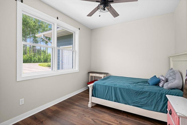 4335 Spring View Dr, Moose Lake, MN 55767 - bedroom featuring wood finished floors and ceiling fan