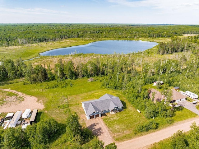 4335 Spring View Dr, Moose Lake, MN 55767 - bird's eye view of a forest and a nearby body of water