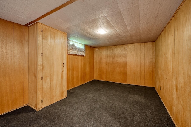 5041 Upton Ave N, Minneapolis, MN 55430 - empty room featuring wood walls and dark colored carpet
