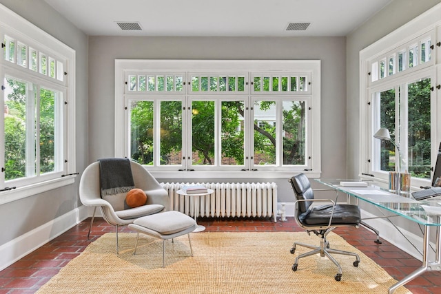 4626 Dupont Ave S, Minneapolis, MN 55419 - office with radiator and brick flooring
