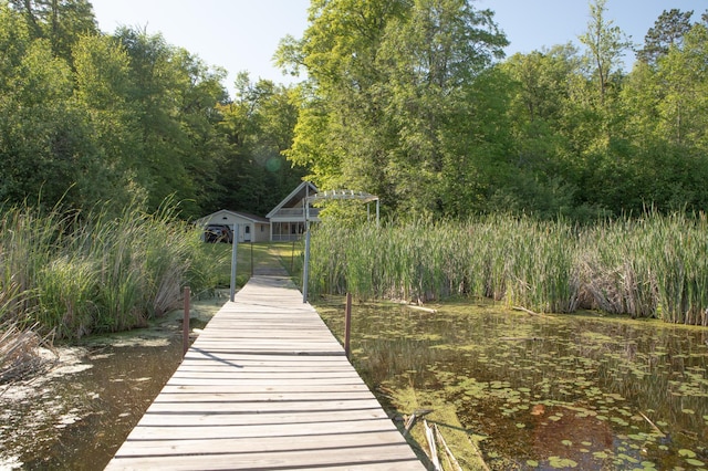 42674 305th Pl, Aitkin, MN 56431 - dock with a forest view