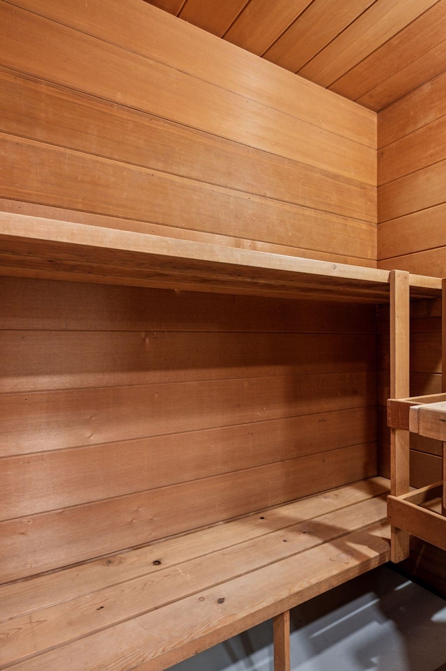 5962 Hobe Ln, White Bear Twp, MN 55110 - relaxing sauna with wood walls