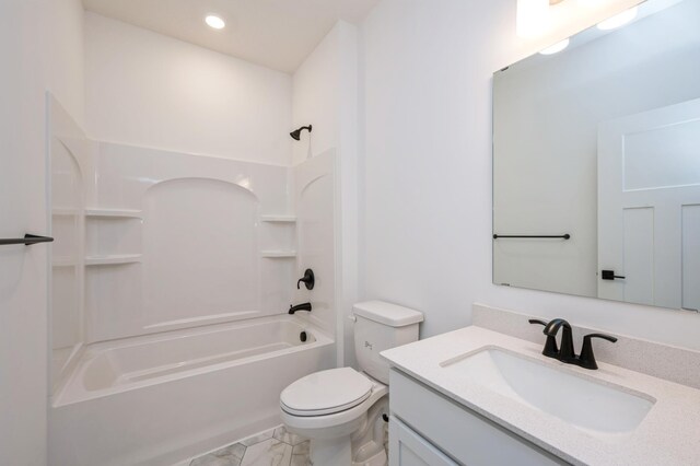 9755 49th St NE, Saint Michael, MN 55376 - bathroom with vanity, bathing tub / shower combination, and recessed lighting