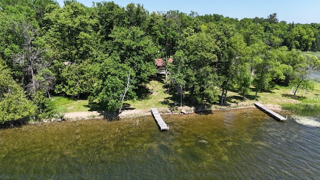 551 Edward Ln NE, Longville, MN 56655 - aerial view of a nearby body of water and a heavily wooded area